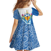 Scotland Forever Family Matching Off Shoulder Short Dress and Hawaiian Shirt Thistle Lion Rampant