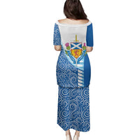 Scotland Forever Family Matching Puletasi and Hawaiian Shirt Thistle Lion Rampant