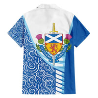 Scotland Forever Family Matching Short Sleeve Bodycon Dress and Hawaiian Shirt Thistle Lion Rampant