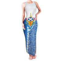 Scotland Forever Family Matching Tank Maxi Dress and Hawaiian Shirt Thistle Lion Rampant