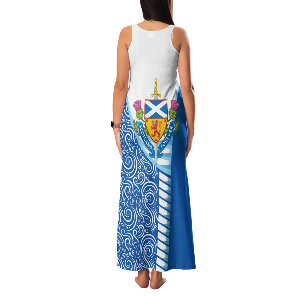 Scotland Forever Family Matching Tank Maxi Dress and Hawaiian Shirt Thistle Lion Rampant