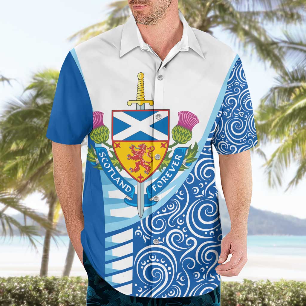 Scotland Forever Hawaiian Shirt Thistle Lion Rampant