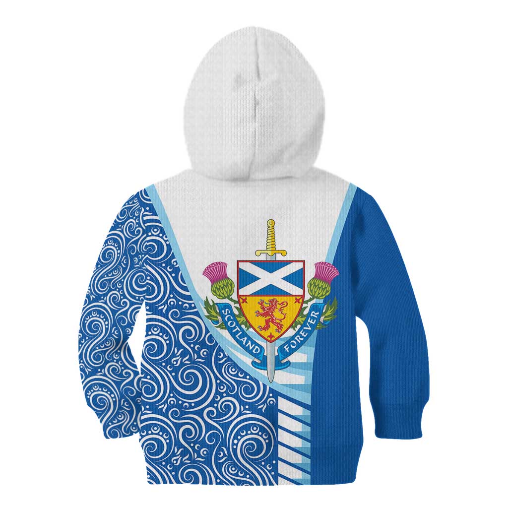 Scotland Forever Kid Hoodie Thistle Lion Rampant