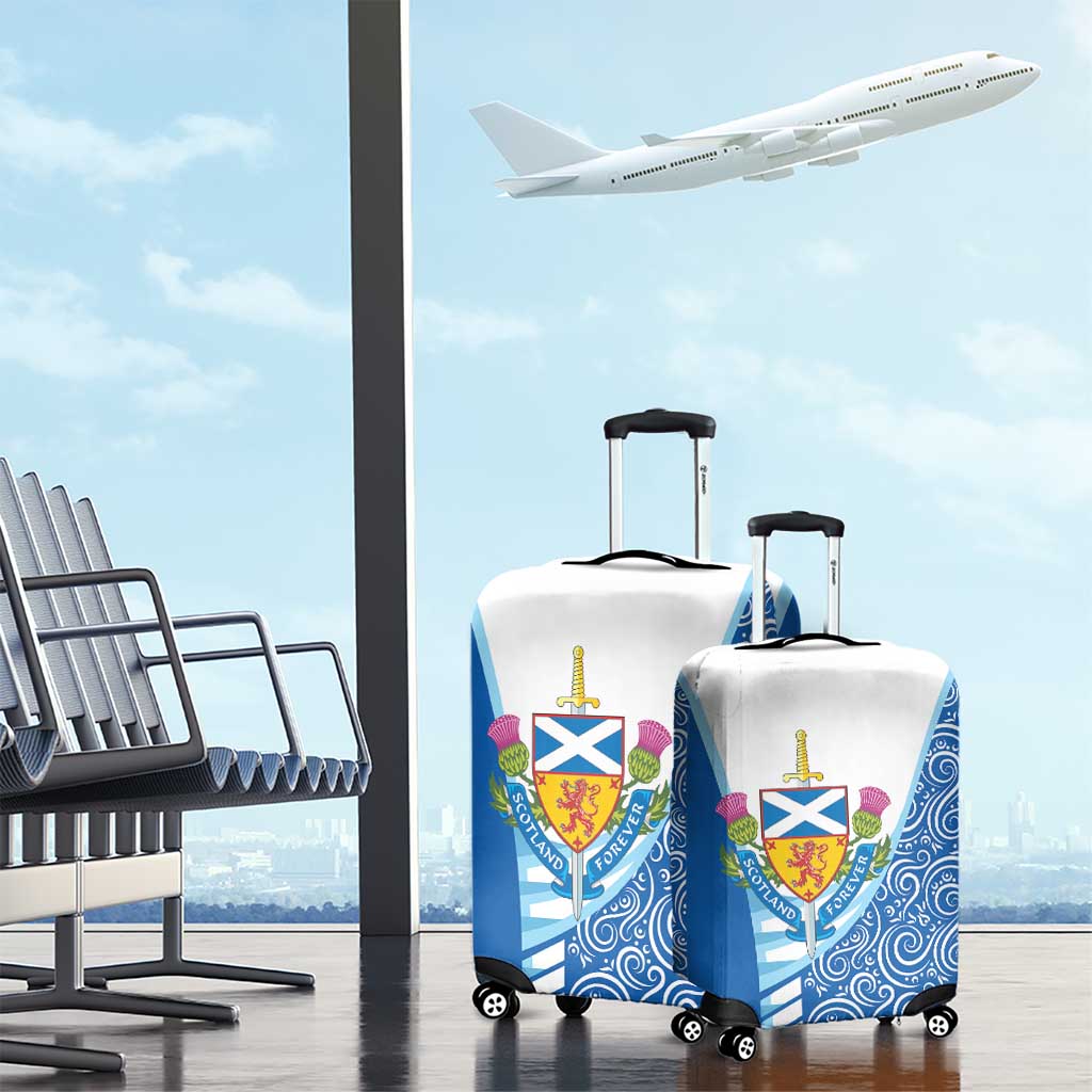 Scotland Forever Luggage Cover Thistle Lion Rampant