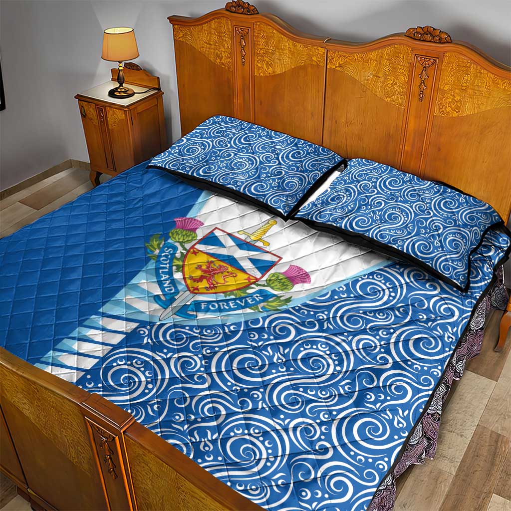 Scotland Forever Quilt Bed Set Thistle Lion Rampant - Wonder Print Shop