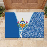 Scotland Forever Rubber Doormat Thistle Lion Rampant - Wonder Print Shop