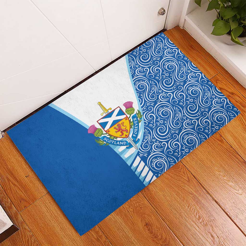 Scotland Forever Rubber Doormat Thistle Lion Rampant - Wonder Print Shop