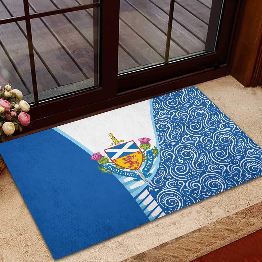 Scotland Forever Rubber Doormat Thistle Lion Rampant - Wonder Print Shop