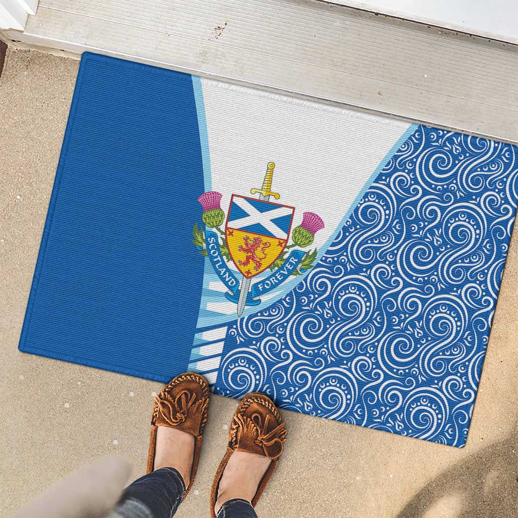 Scotland Forever Rubber Doormat Thistle Lion Rampant - Wonder Print Shop