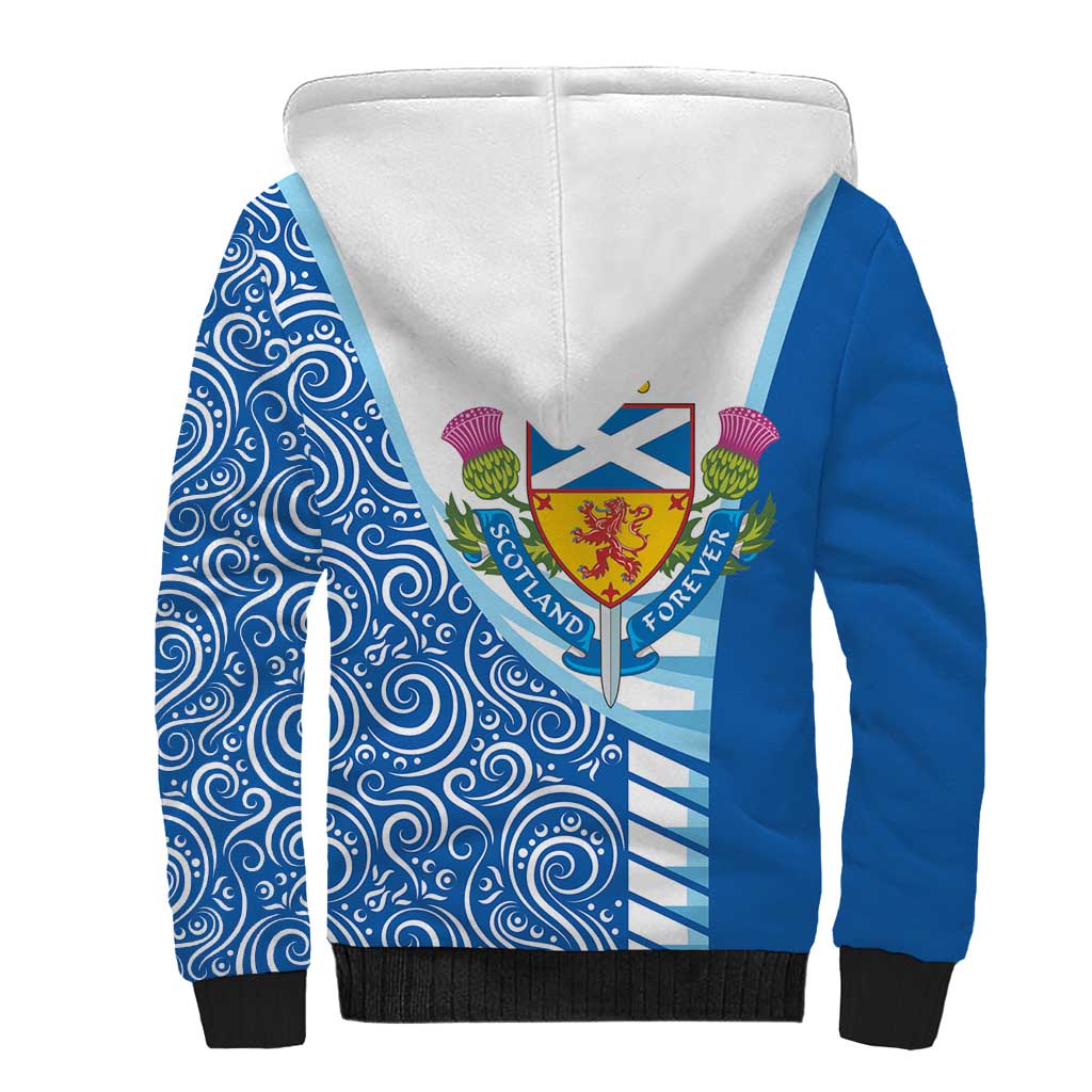 Scotland Forever Sherpa Hoodie Thistle Lion Rampant - Wonder Print Shop