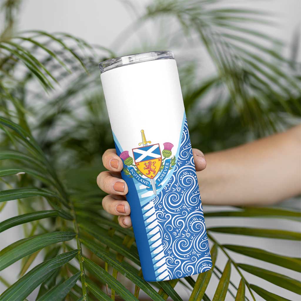 Scotland Forever Skinny Tumbler Thistle Lion Rampant