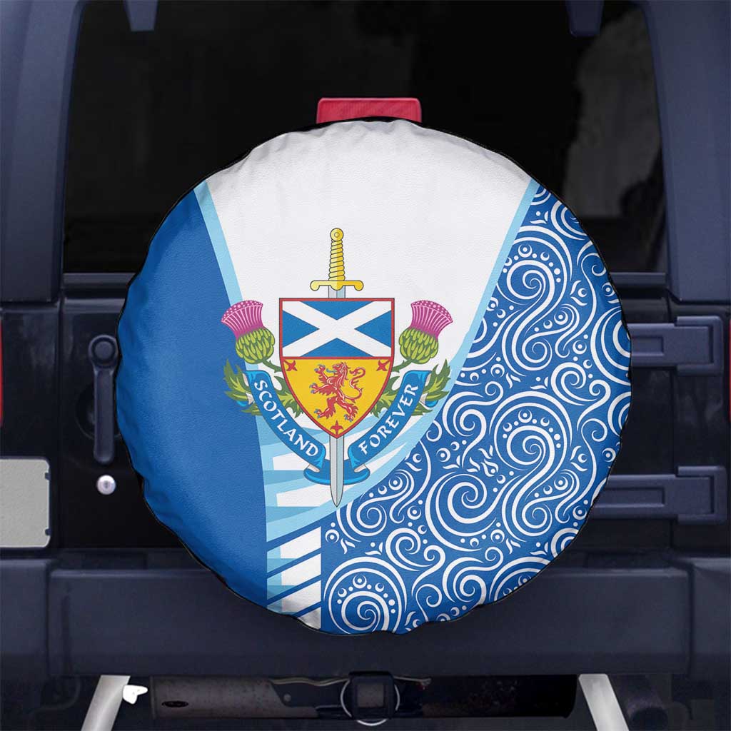 Scotland Forever Spare Tire Cover Thistle Lion Rampant - Wonder Print Shop