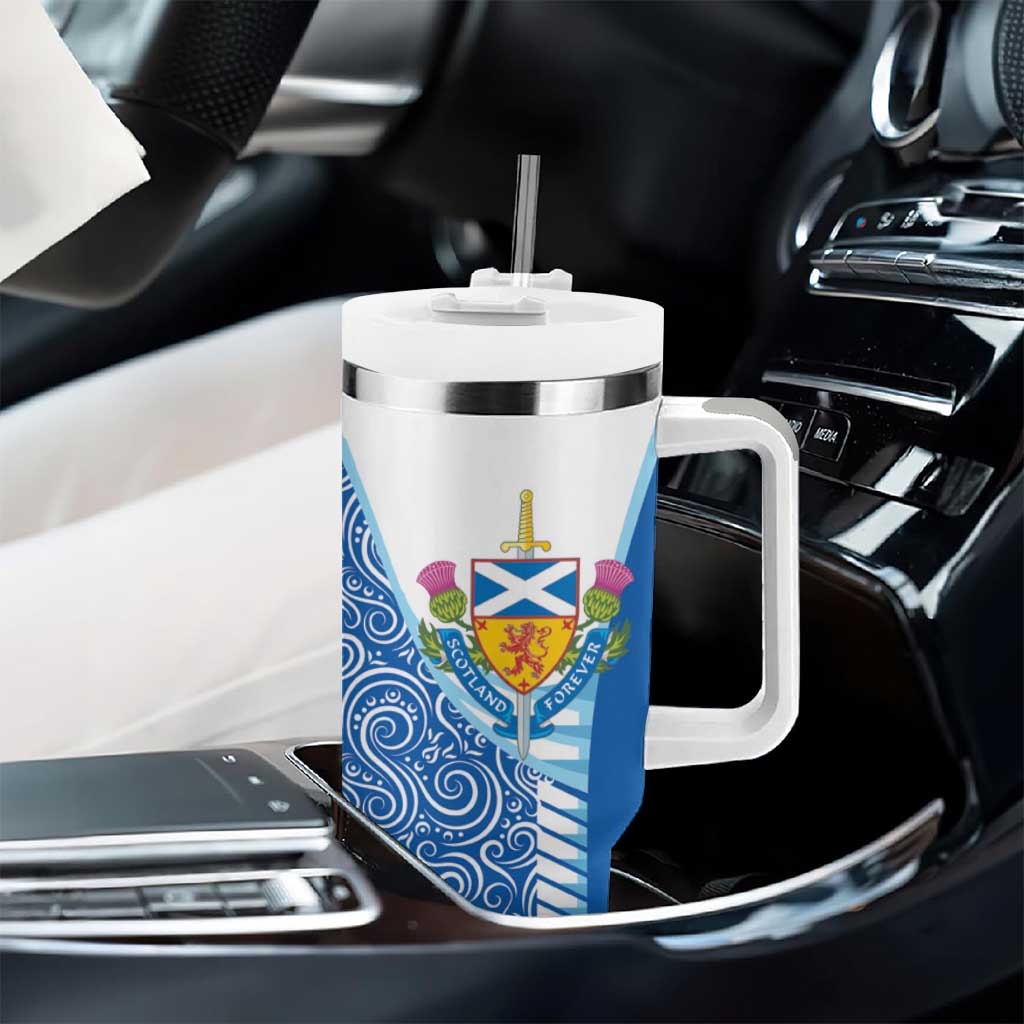 Scotland Forever Tumbler With Handle Thistle Lion Rampant