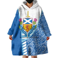 Scotland Forever Wearable Blanket Hoodie Thistle Lion Rampant - Wonder Print Shop