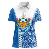 Scotland Forever Women Polo Shirt Thistle Lion Rampant - Wonder Print Shop