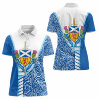 Scotland Forever Women Polo Shirt Thistle Lion Rampant - Wonder Print Shop