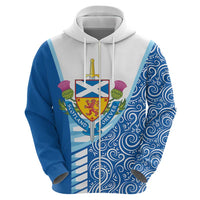 Scotland Forever Zip Hoodie Thistle Lion Rampant - Wonder Print Shop