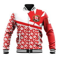 Canada Baseball Jacket Summer Hibiscus Tropical Flower