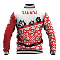 Canada Baseball Jacket Summer Hibiscus Tropical Flower