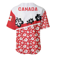 Canada Baseball Jersey Summer Hibiscus Tropical Flower