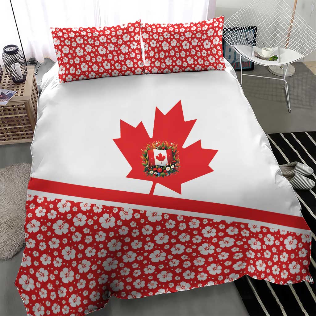 Canada Bedding Set Summer Hibiscus Tropical Flower