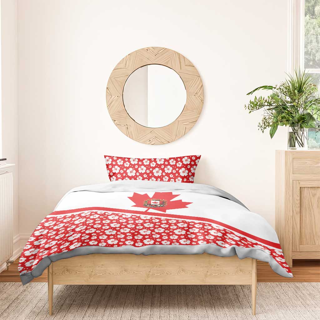 Canada Bedding Set Summer Hibiscus Tropical Flower