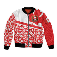 Canada Bomber Jacket Summer Hibiscus Tropical Flower