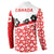 Canada Button Sweatshirt Summer Hibiscus Tropical Flower