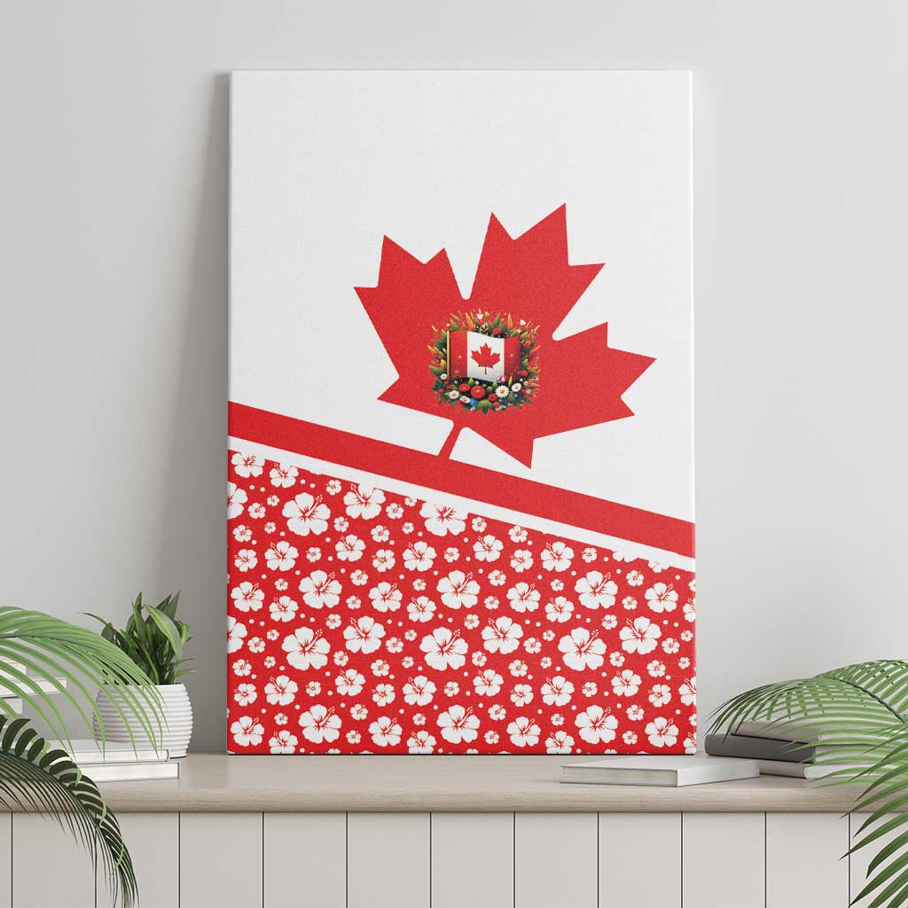 Canada Canvas Wall Art Summer Hibiscus Tropical Flower