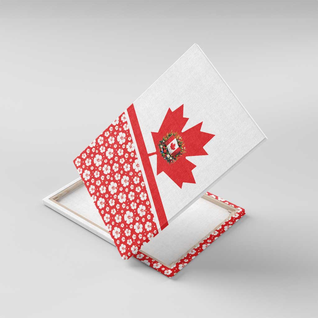 Canada Canvas Wall Art Summer Hibiscus Tropical Flower