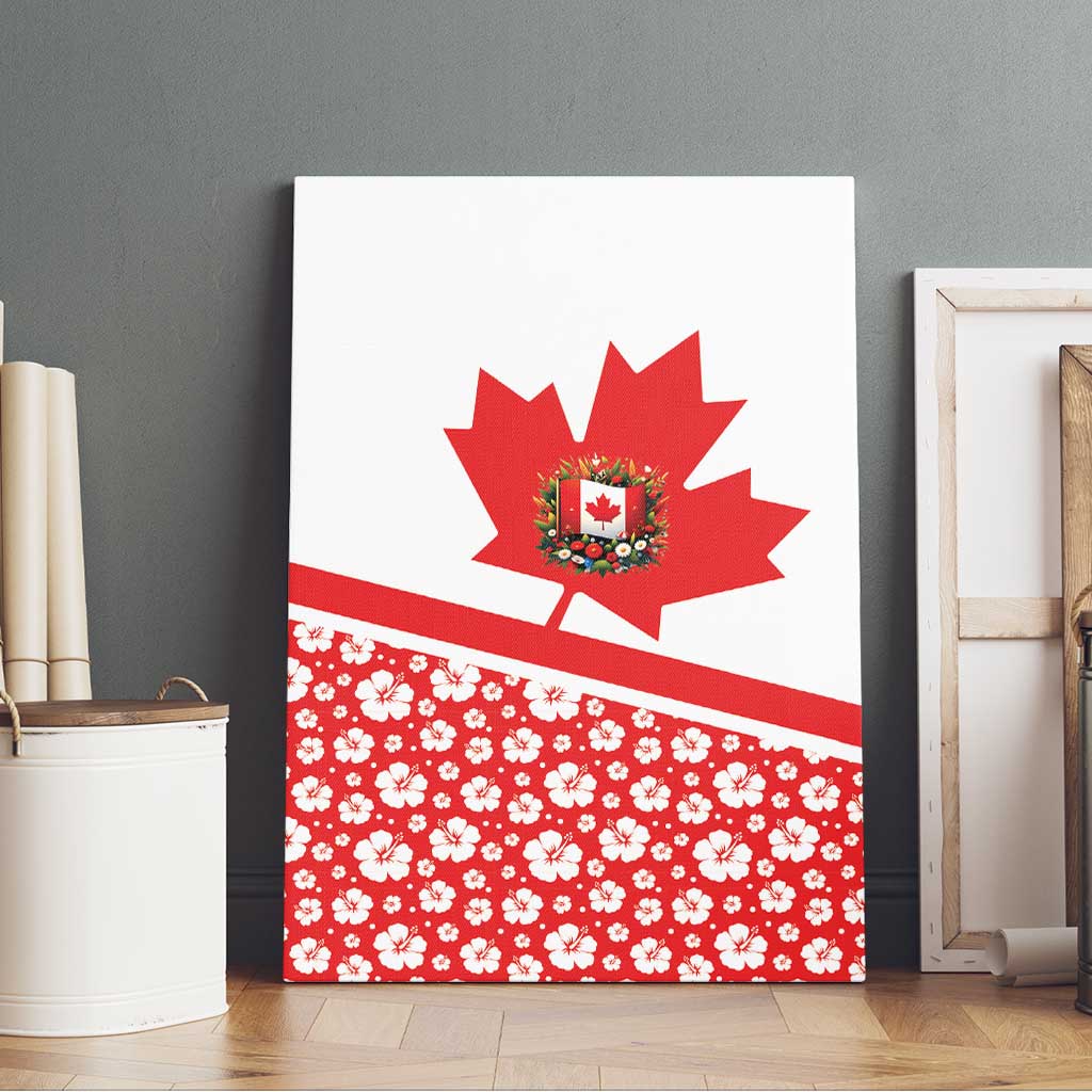 Canada Canvas Wall Art Summer Hibiscus Tropical Flower