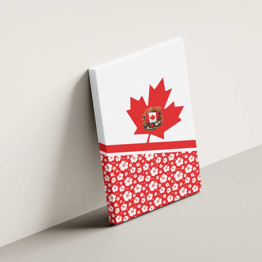 Canada Canvas Wall Art Summer Hibiscus Tropical Flower