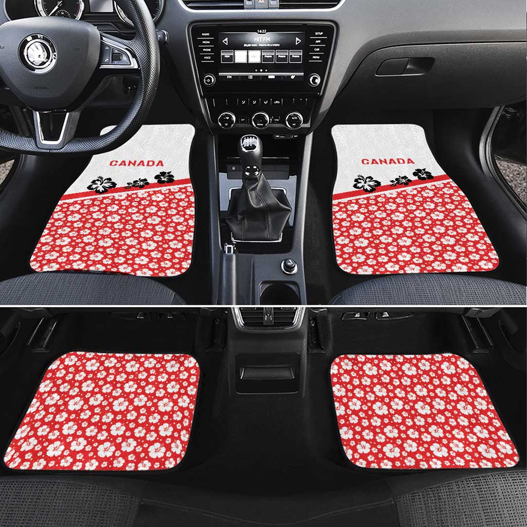Canada Car Mats Summer Hibiscus Tropical Flower