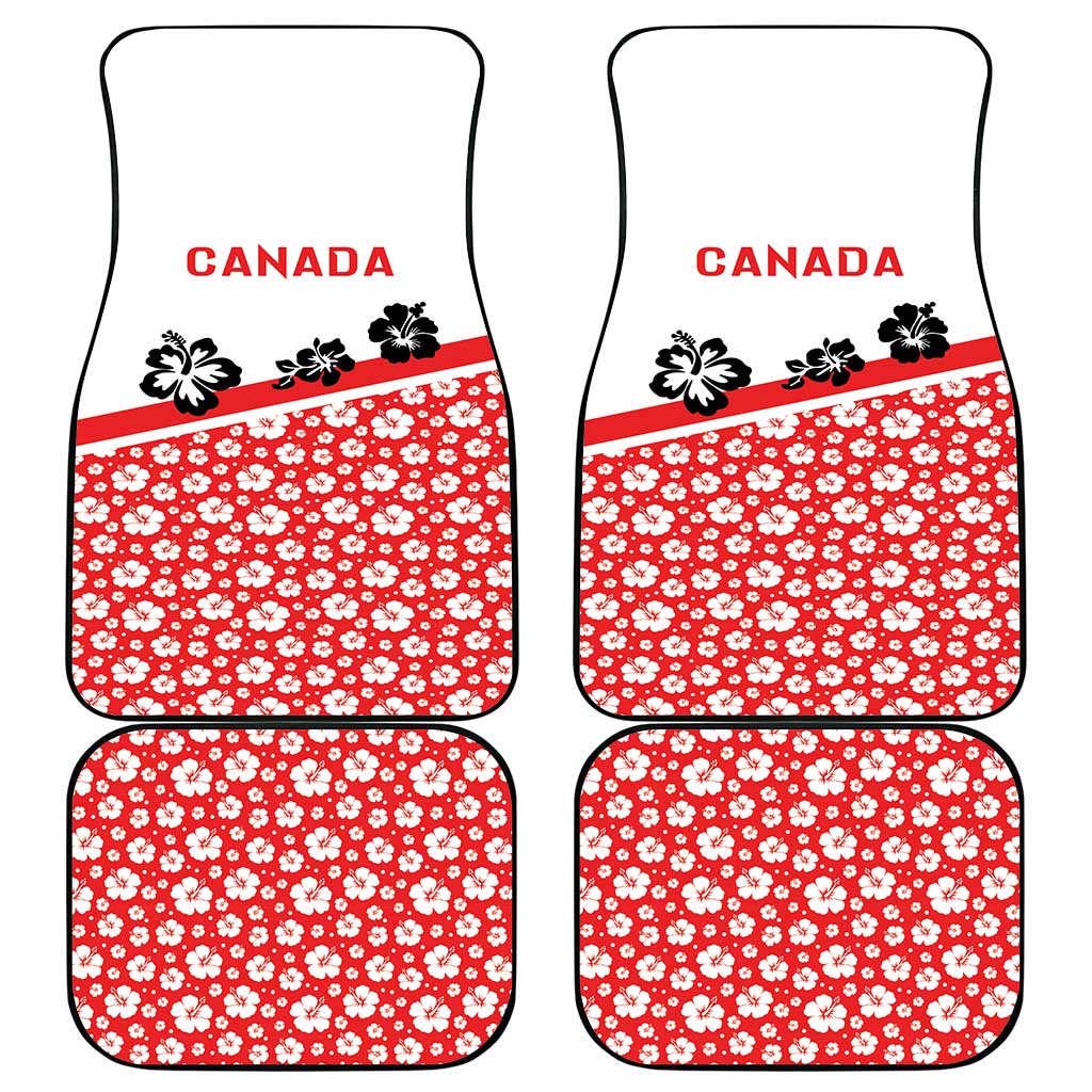 Canada Car Mats Summer Hibiscus Tropical Flower