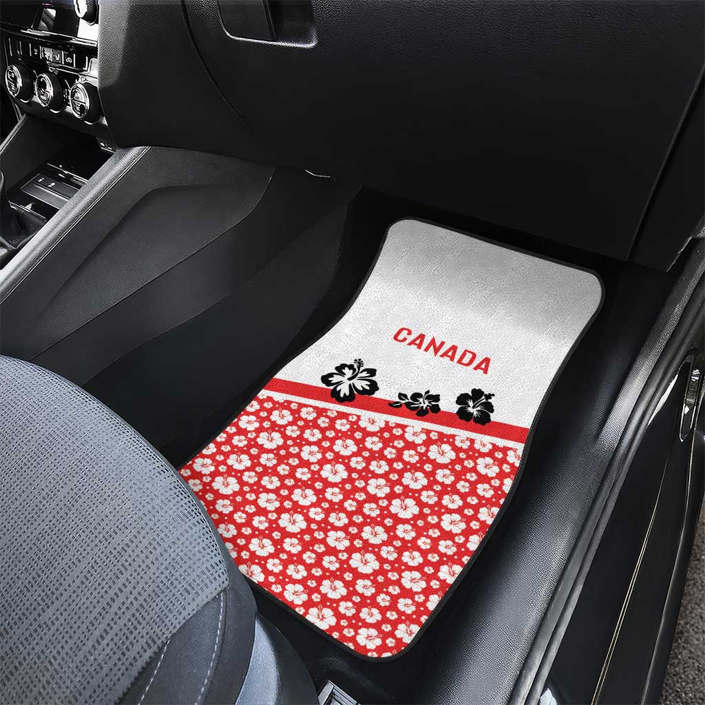 Canada Car Mats Summer Hibiscus Tropical Flower