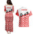 Canada Couples Matching Puletasi and Hawaiian Shirt Summer Hibiscus Tropical Flower