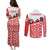 Canada Couples Matching Puletasi and Long Sleeve Button Shirt Summer Hibiscus Tropical Flower