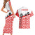 Canada Couples Matching Short Sleeve Bodycon Dress and Hawaiian Shirt Summer Hibiscus Tropical Flower