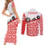Canada Couples Matching Short Sleeve Bodycon Dress and Long Sleeve Button Shirt Summer Hibiscus Tropical Flower