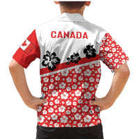 Canada Family Matching Mermaid Dress and Hawaiian Shirt Summer Hibiscus Tropical Flower