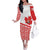 Canada Family Matching Off The Shoulder Long Sleeve Dress and Hawaiian Shirt Summer Hibiscus Tropical Flower