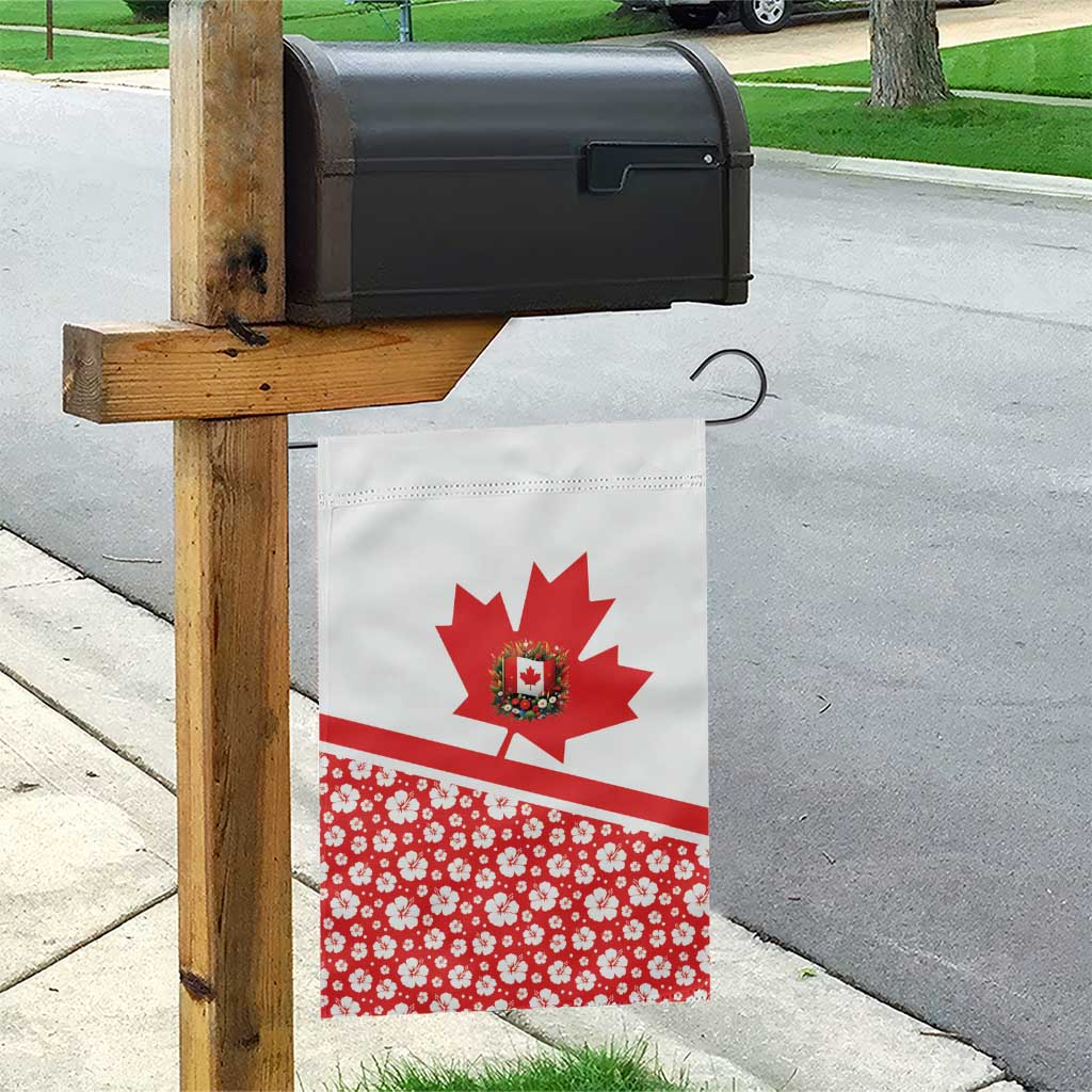 Canada Garden Flag Summer Hibiscus Tropical Flower