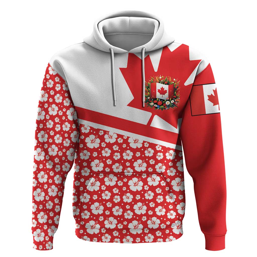 Canada Hoodie Summer Hibiscus Tropical Flower