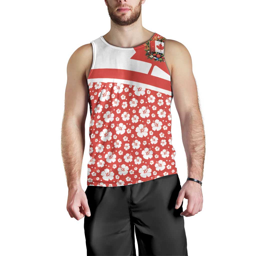 Canada Men Tank Top Summer Hibiscus Tropical Flower