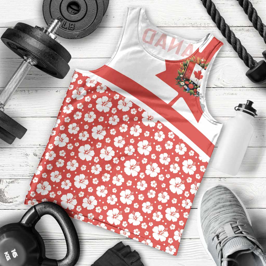 Canada Men Tank Top Summer Hibiscus Tropical Flower