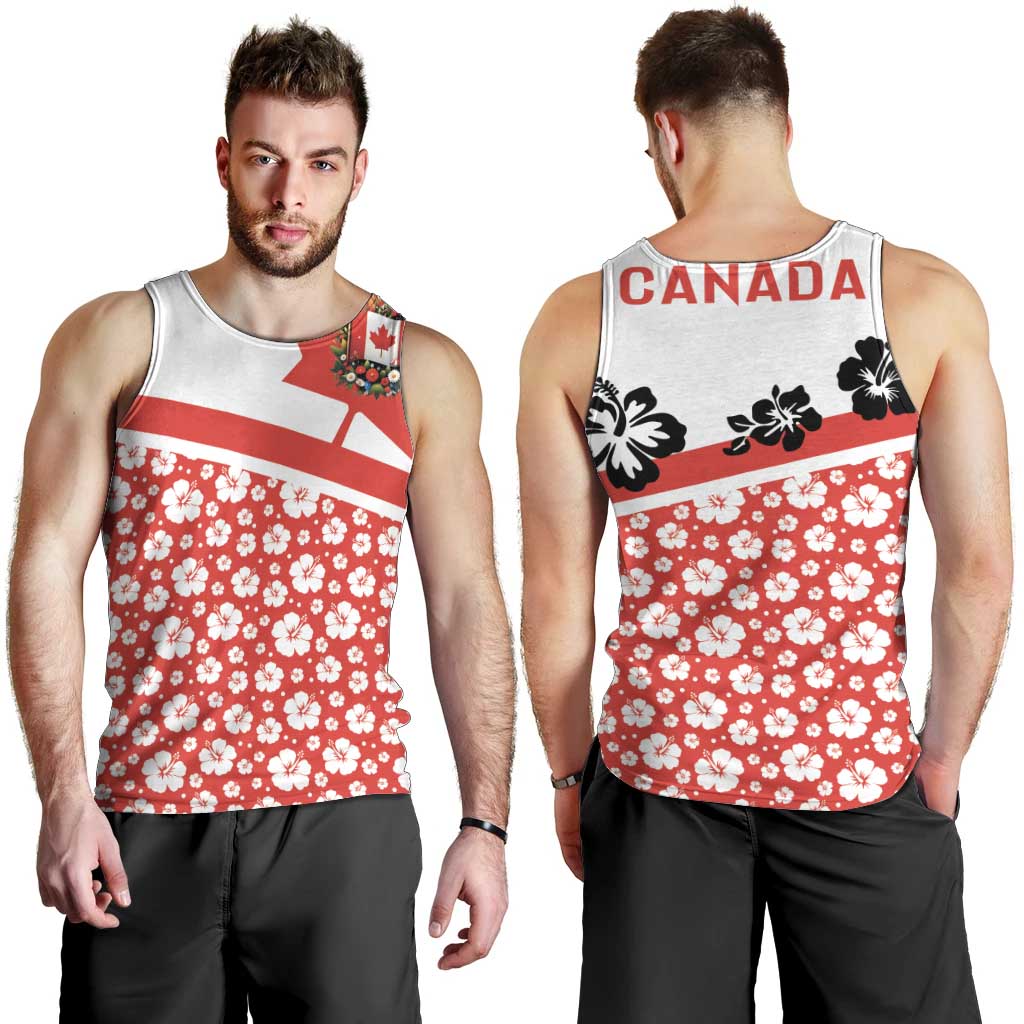 Canada Men Tank Top Summer Hibiscus Tropical Flower