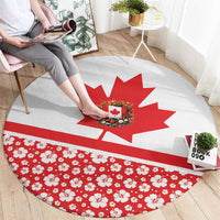 Canada Round Carpet Summer Hibiscus Tropical Flower