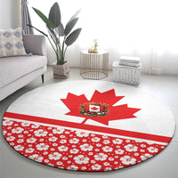 Canada Round Carpet Summer Hibiscus Tropical Flower