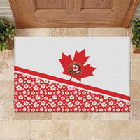 Canada Rubber Doormat Summer Hibiscus Tropical Flower