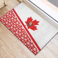 Canada Rubber Doormat Summer Hibiscus Tropical Flower